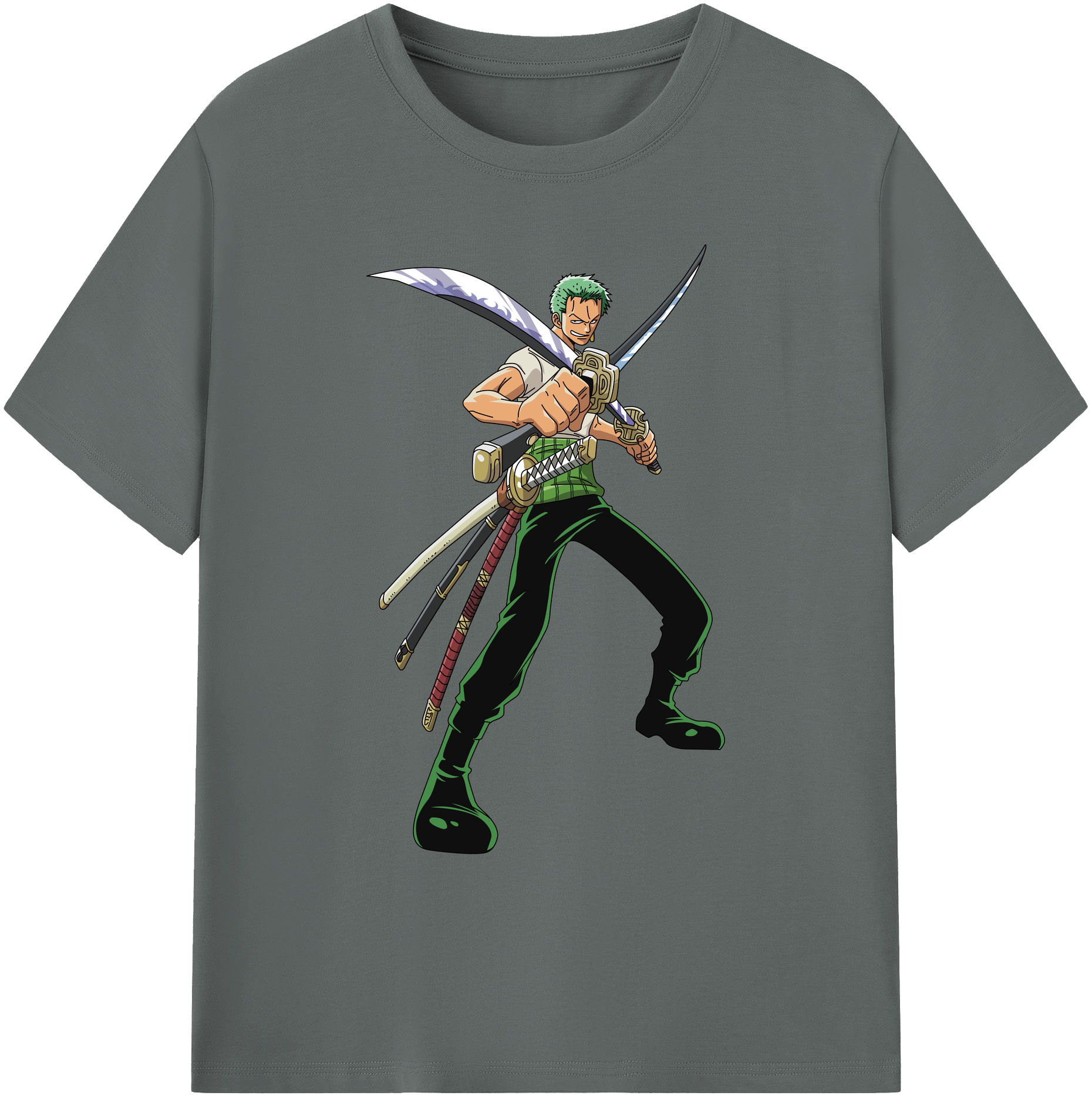 ワンピース ロロノア・ゾロ ONE PIECE Roronoa Zoro 綿100％ メンズ半袖Tシャツ｜肌触りやわらか＆通気性